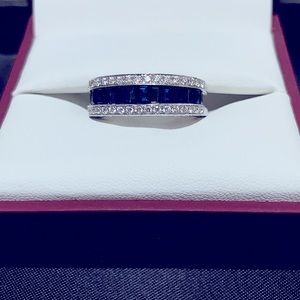 14k WG Dia/Sapphire Ring
